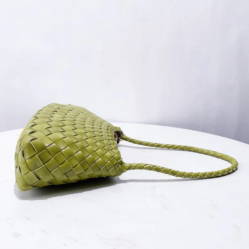 Hand Woven Shell Bags For Women Luxury Designer Handbags Purses 2025 New In PU Cross Weaving With Inner Pocket Underarm Shoulder – Image 15