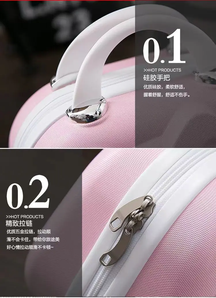 Cartoon Hello Kittys 12 Inches Cosmetic Case Suitcase Suitcase Companion Gift Box Kawaii Cartoon Sanrios Cute Student Girl – Image 17