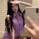 Fragrance 2 Piece Sets Women Outfit Korean Fashion Vest Tops + Short Sets Summer Sweet Two Piece Pant Sets 2024 New