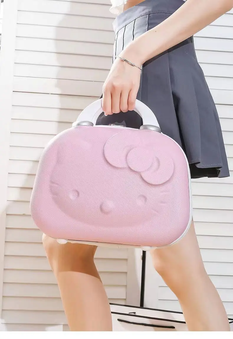 Cartoon Hello Kittys 12 Inches Cosmetic Case Suitcase Suitcase Companion Gift Box Kawaii Cartoon Sanrios Cute Student Girl – Image 35