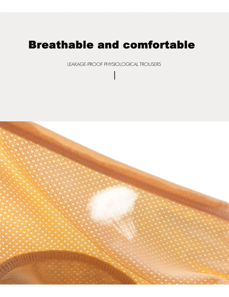 2pcs Women's Physiological Briefs Girl Menstrual Panties Ladies Period Leak Proof Panty Mid Waist Ice Silk Underwear – Image 27