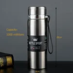Thermos Bottle Flasks Stainless Steel 1L Thermal Water Bottle Keep Cold and Hot Water Bottle Thermos for Water Tea Coffee Vacuum