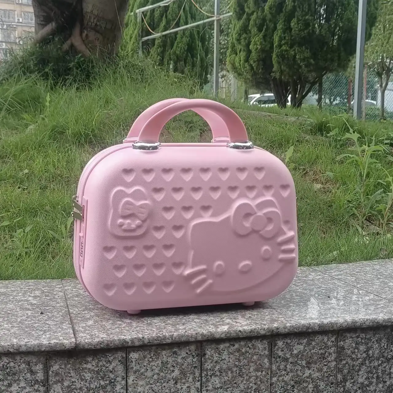 Cartoon Hello Kittys 12 Inches Cosmetic Case Suitcase Suitcase Companion Gift Box Kawaii Cartoon Sanrios Cute Student Girl – Image 14