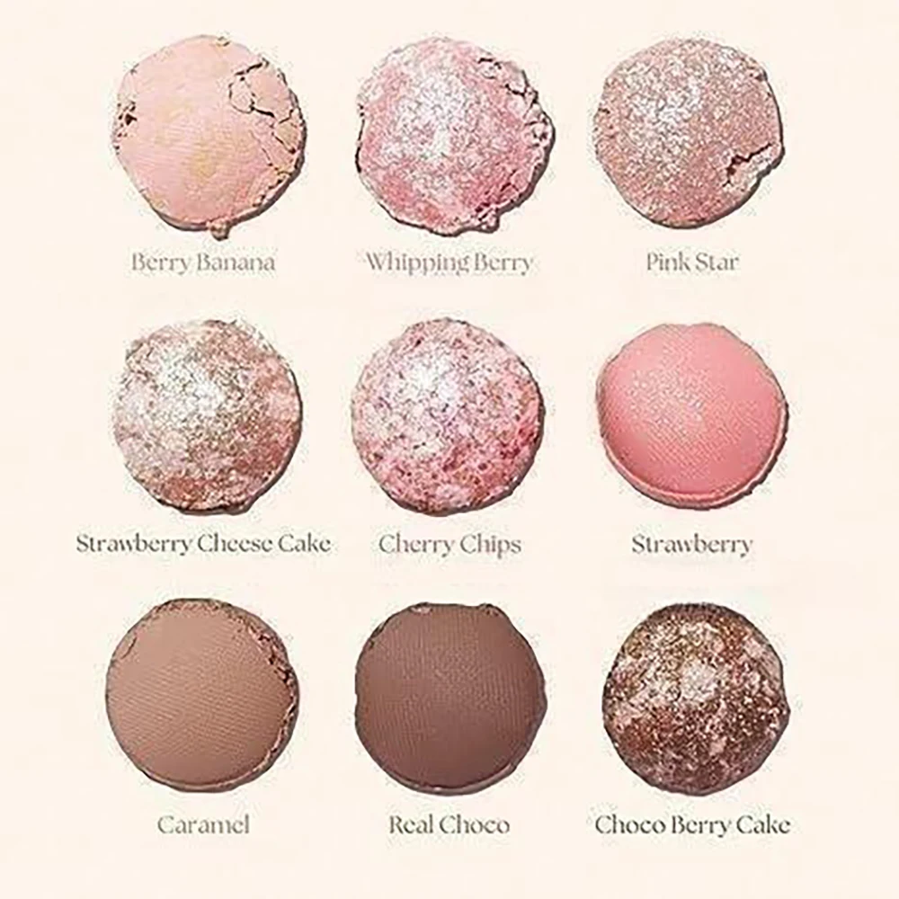 Ice Cream Nine Color Eyeshadow Sequins Glitter Beaded Earth Color Eyeshadow Mashed Potatoes Novice Trendy Instagram Aesthetic – Image 27