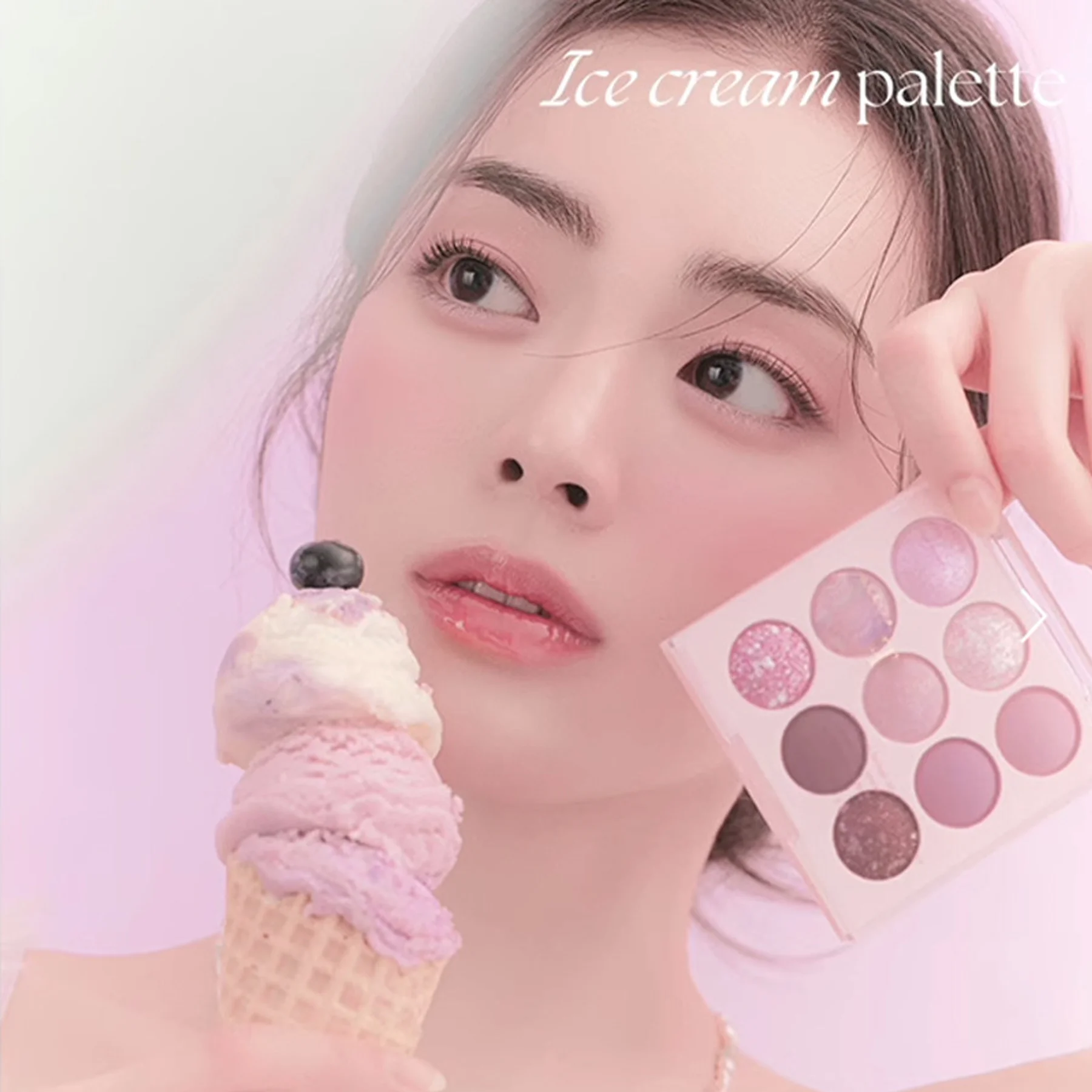 Ice Cream Nine Color Eyeshadow Sequins Glitter Beaded Earth Color Eyeshadow Mashed Potatoes Novice Trendy Instagram Aesthetic – Image 3