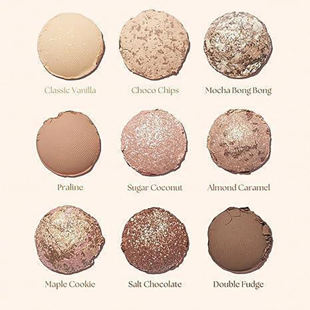 Ice Cream Nine Color Eyeshadow Sequins Glitter Beaded Earth Color Eyeshadow Mashed Potatoes Novice Trendy Instagram Aesthetic – Image 18