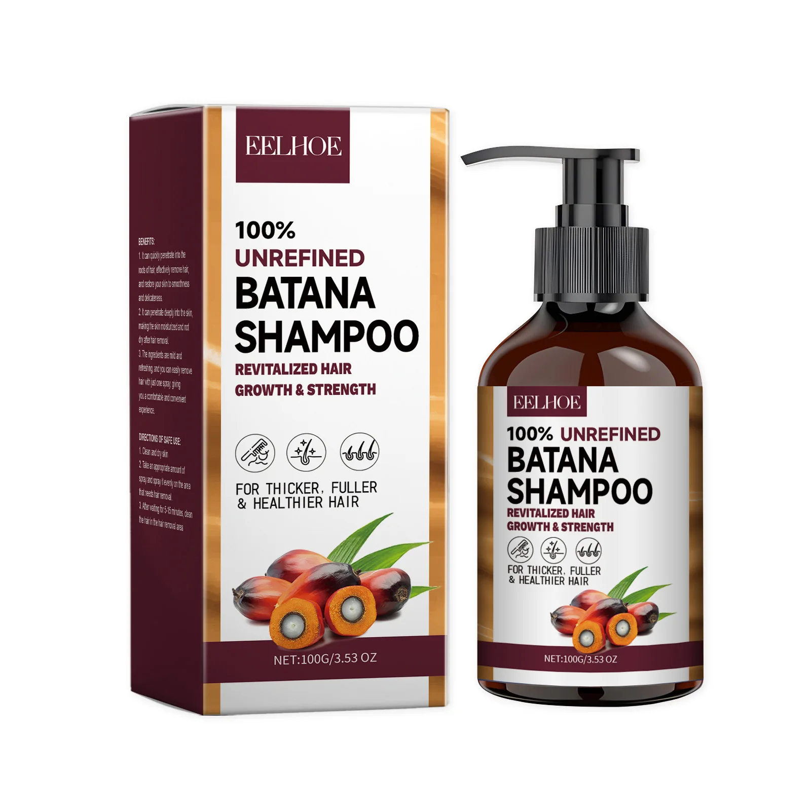 Batana Oil Hair Conditioner Moisturizing for Damaged Hair Roots Repair Anti Drying Revitalizing the Hairs Keratin Hair Shampoo – Image 9