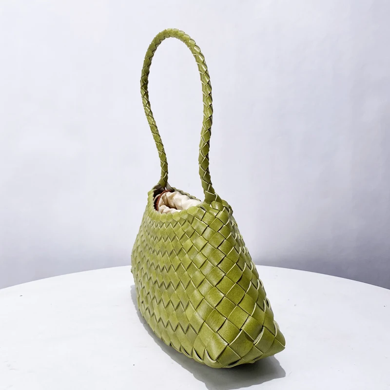 Hand Woven Shell Bags For Women Luxury Designer Handbags Purses 2025 New In PU Cross Weaving With Inner Pocket Underarm Shoulder – Image 14