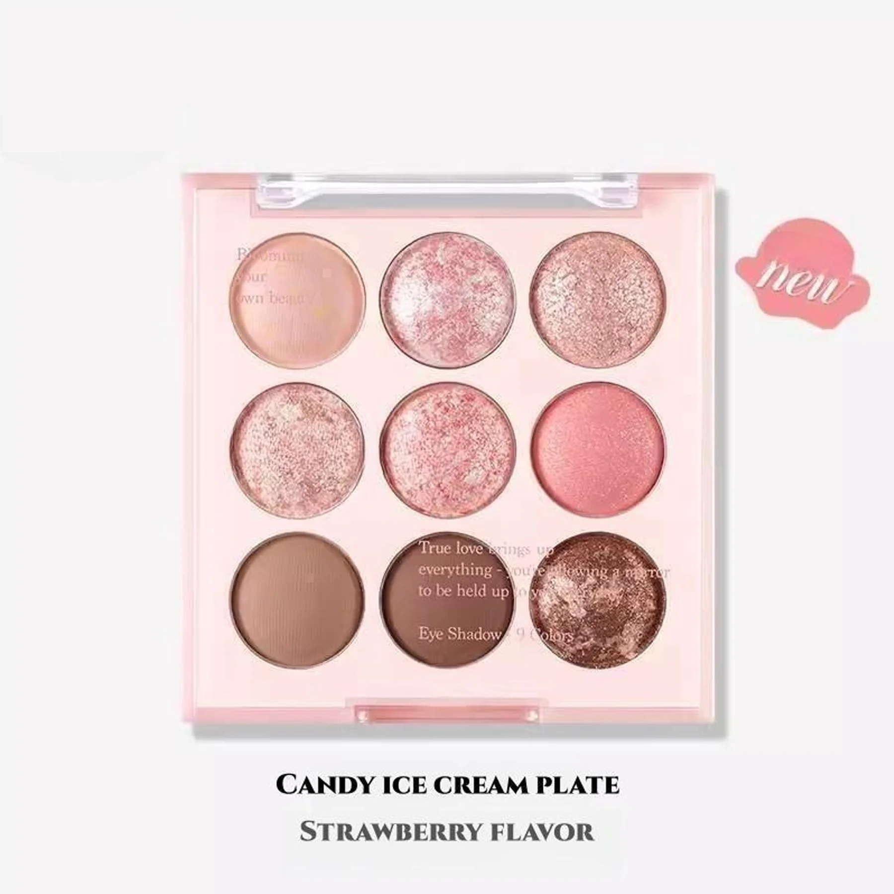 Ice Cream Nine Color Eyeshadow Sequins Glitter Beaded Earth Color Eyeshadow Mashed Potatoes Novice Trendy Instagram Aesthetic – Image 7