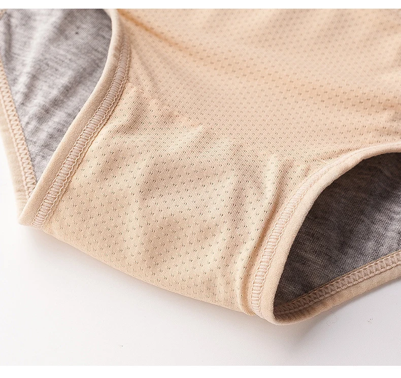 2pcs Women's Physiological Briefs Girl Menstrual Panties Ladies Period Leak Proof Panty Mid Waist Ice Silk Underwear – Image 35