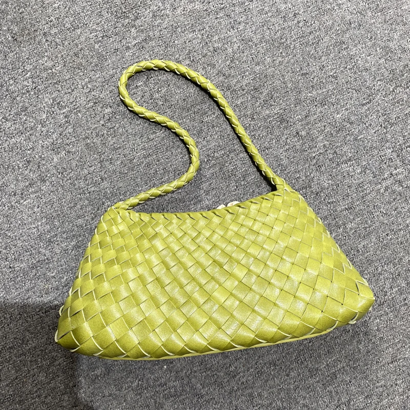 Hand Woven Shell Bags For Women Luxury Designer Handbags Purses 2025 New In PU Cross Weaving With Inner Pocket Underarm Shoulder – Image 12