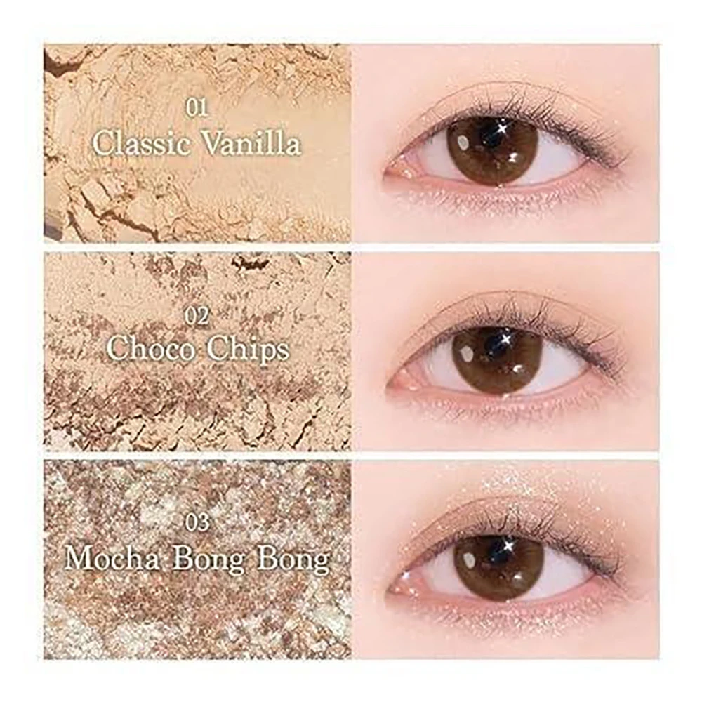 Ice Cream Nine Color Eyeshadow Sequins Glitter Beaded Earth Color Eyeshadow Mashed Potatoes Novice Trendy Instagram Aesthetic – Image 19