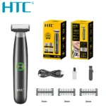 HTC Electric Shaver One Blade USB Rechargeable Electric Beard Trimmer Washable Safety Face Razor Shaving Machine for Men