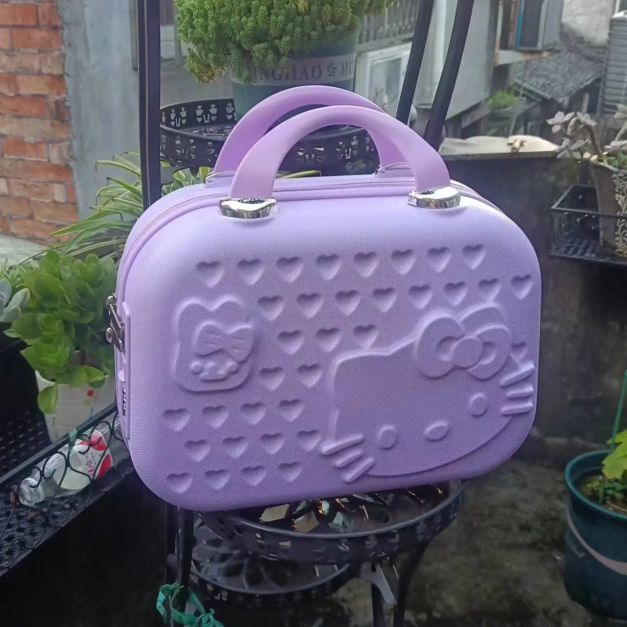 Cartoon Hello Kittys 12 Inches Cosmetic Case Suitcase Suitcase Companion Gift Box Kawaii Cartoon Sanrios Cute Student Girl – Image 15