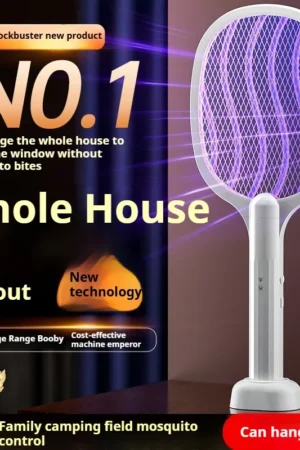 10000M Long-handled Electric Mosquito Killer Household Use Camping Silent Portable Mosquito Killer for Night Attracting Mosquit