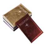 2025 Laser Glossy Color Changing PU Passport Cover Ticket Holder Passport Holder Travel Wallet Id Card Holder Travel Accessories