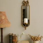 Vintage Wall Mirror with Candle Holder